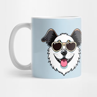 Cute funny dog with glasses Mug